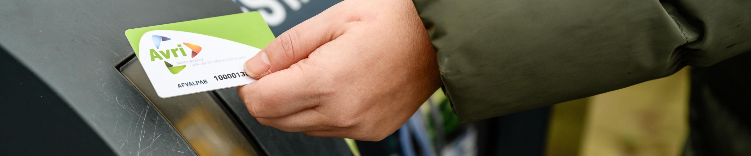Container voor restafval met afvalpas 
